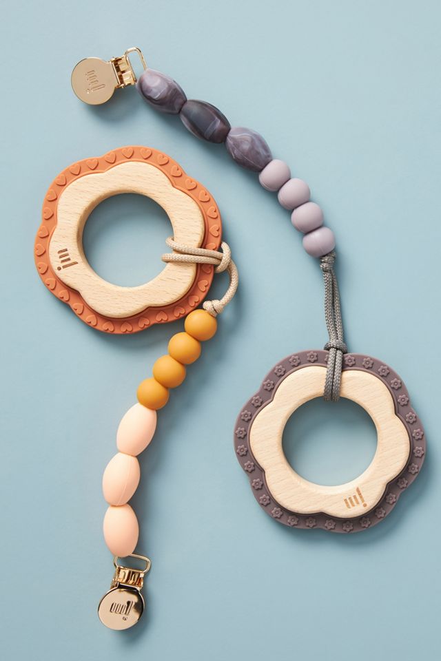 Teether and Beaded Clip Set