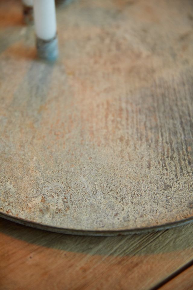 Aged Iron Cluster Taper Holder Dish #1