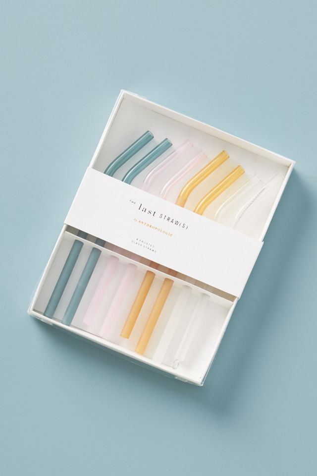 Frosted Glass Straws, Set of 8 #1