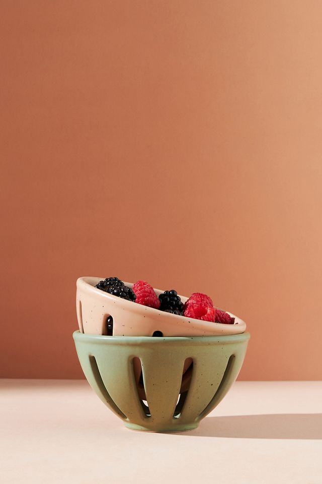 Floral Ceramic Berry Basket by Anthropologie