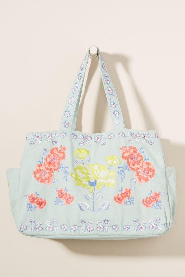 Blossom Embroidered Tote Bag | Anthropologie