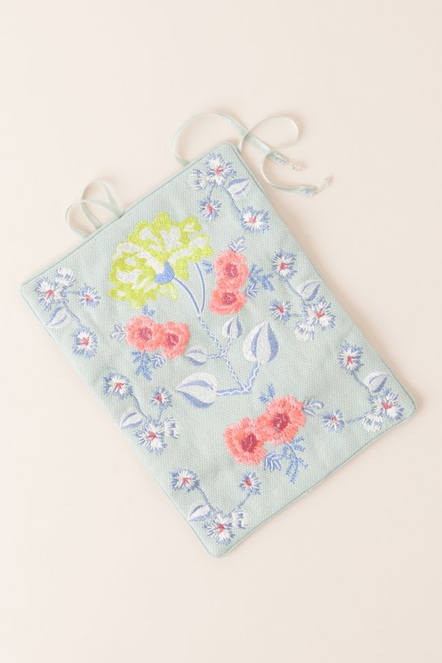 Blossom Embroidered Jewelry Roll #1