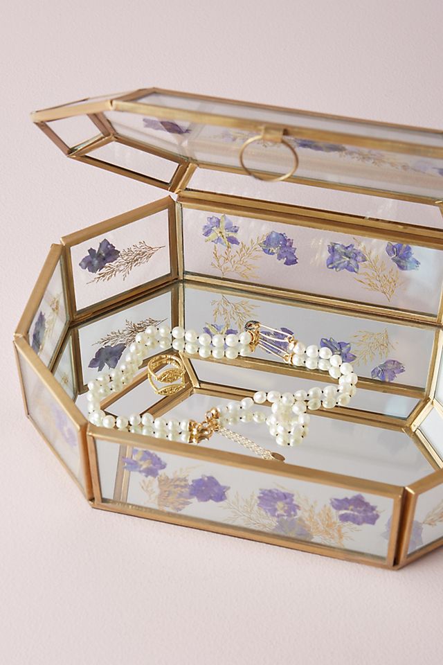 Floral Press Jewelry Box