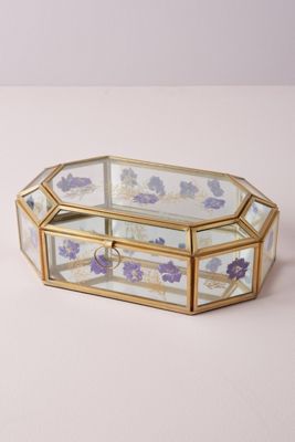 Floral Press Jewelry Box