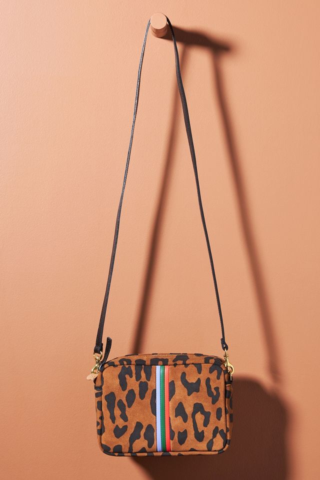 Clare V. Midi Sac Leopard Print Leather Crossbody bag