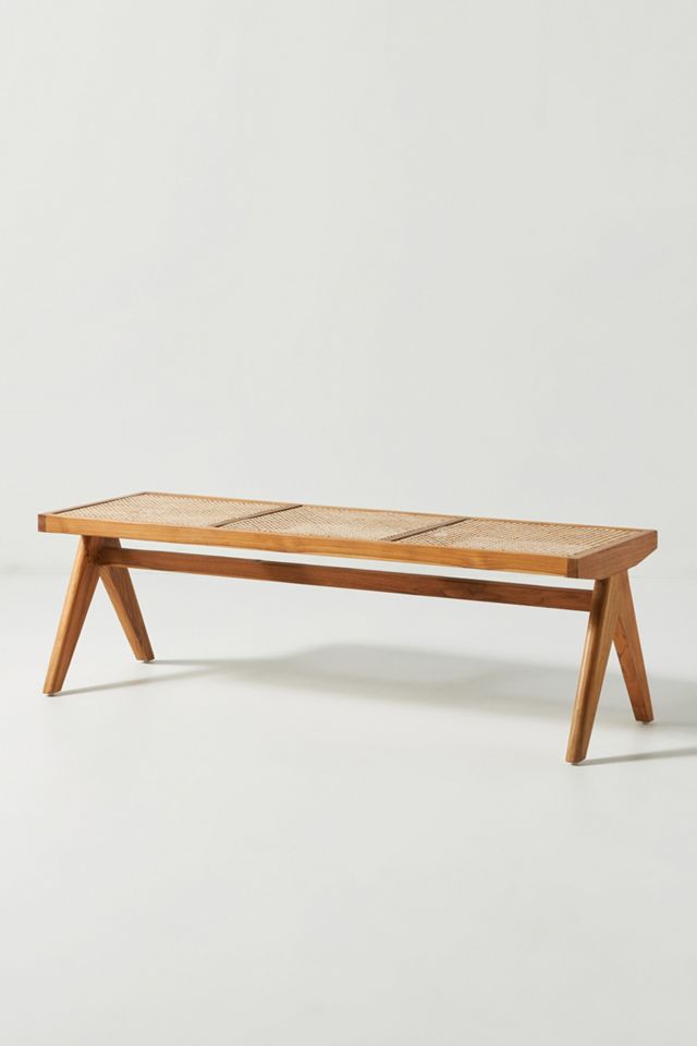 Ashton Caned Teak Bench #1