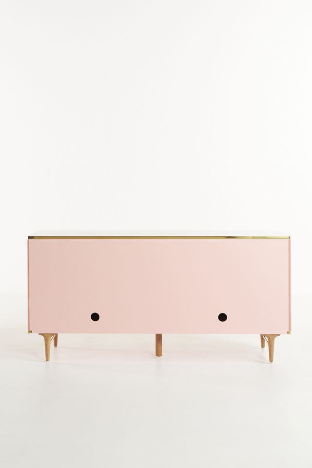 Juneau Rectangular 70" Velvet & Marble Top Sideboard #3