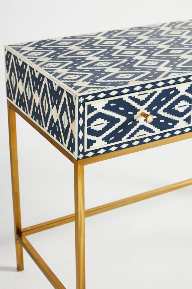 Ikat Inlay Vanity Table #2