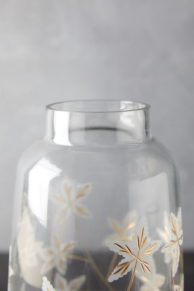 Etched Floral Vase #8