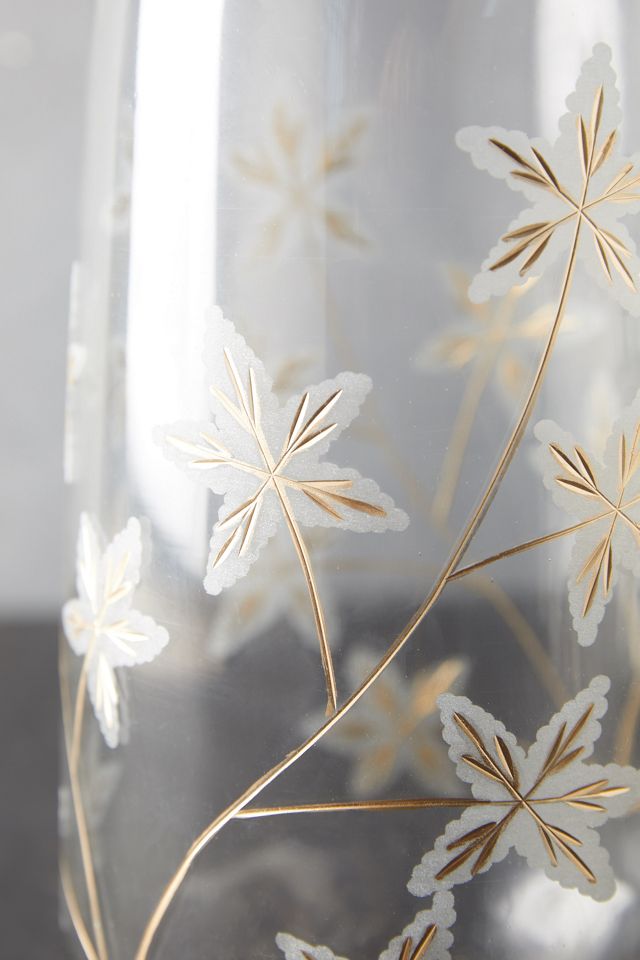 Etched Floral Vase #9