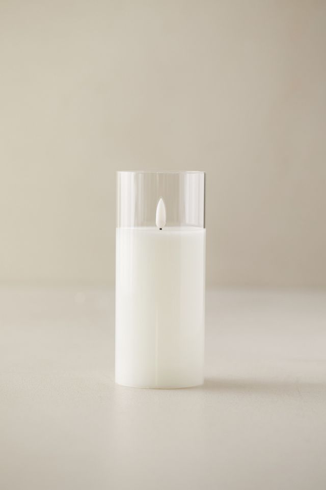 Stargazer Flameless Pillar Candle in Glass, Clear #1