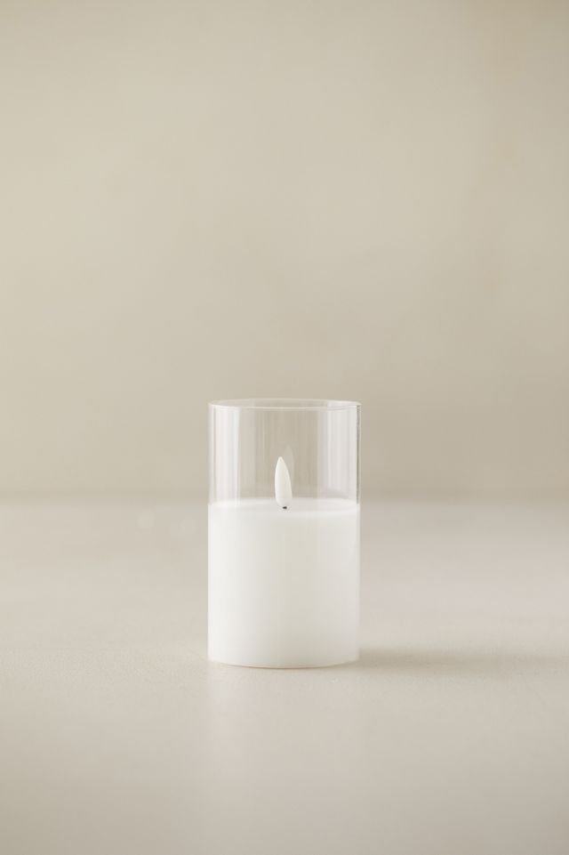 Stargazer Flameless Pillar Candle in Glass, Clear #5
