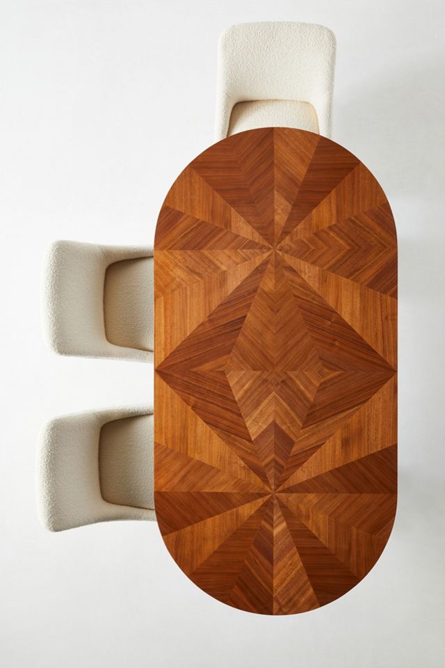 Quillen Marquetry Double Pedestal Dining Table #5