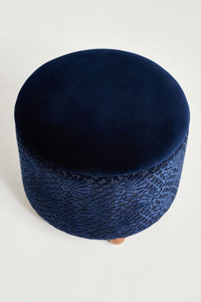 Velvet Louise Storage Ottoman #3