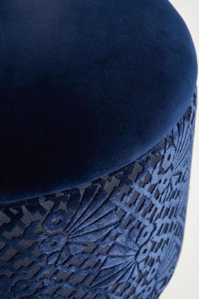 Velvet Louise Storage Ottoman #4