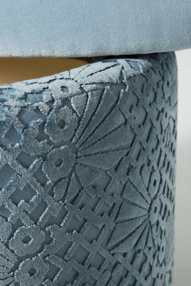 Burnout Velvet Louise Storage Ottoman #3