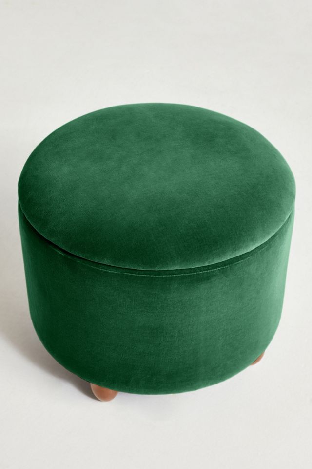 Valencia Velvet Louise Storage Ottoman #1