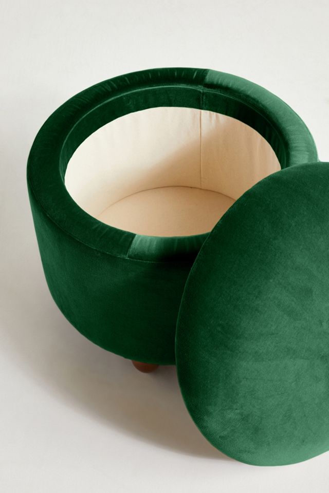 Valencia Velvet Louise Storage Ottoman #3