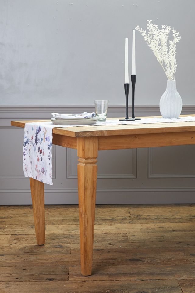 Lithuanian Linen Runner, Painted Florals #2
