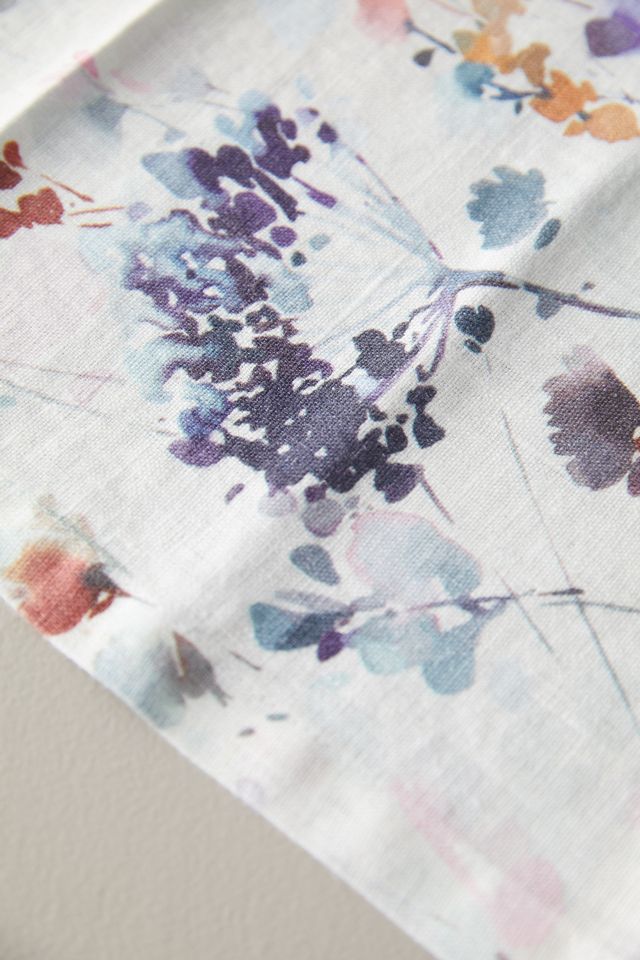 Lithuanian Linen Tea Towel, Painted Floarls #1