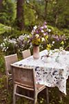 Lithuanian Linen Tablecloth, Painted Florals
