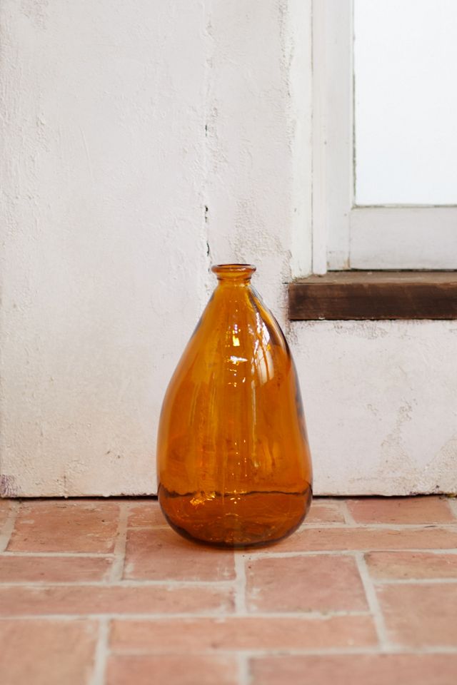 Recycled Glass Vase, Amber #2