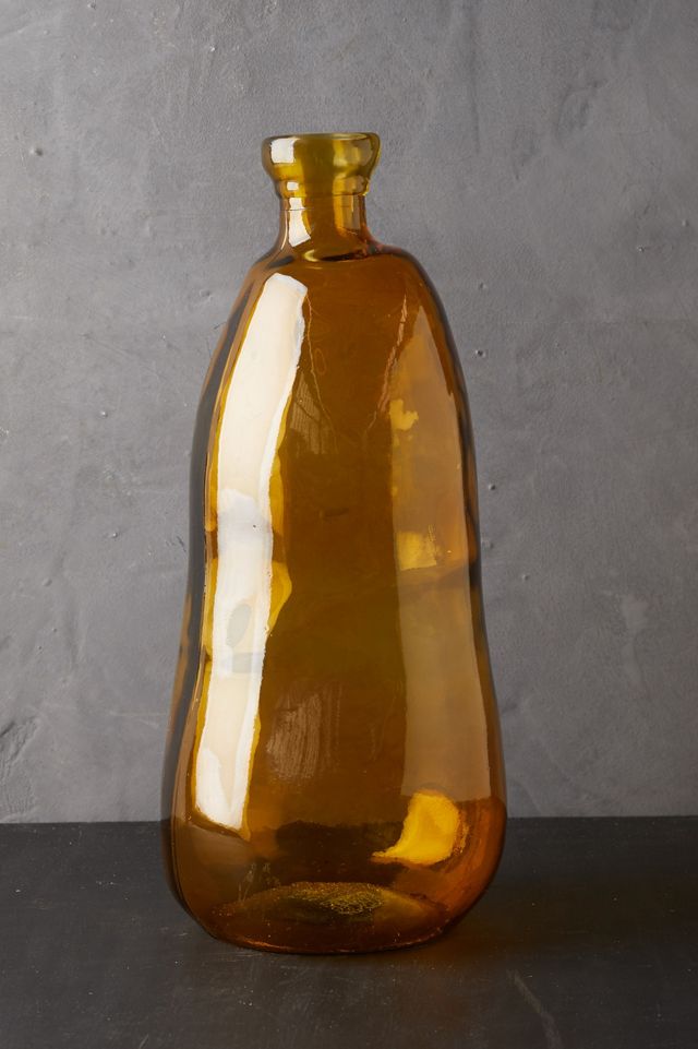 Recycled Glass Vase, Amber #4