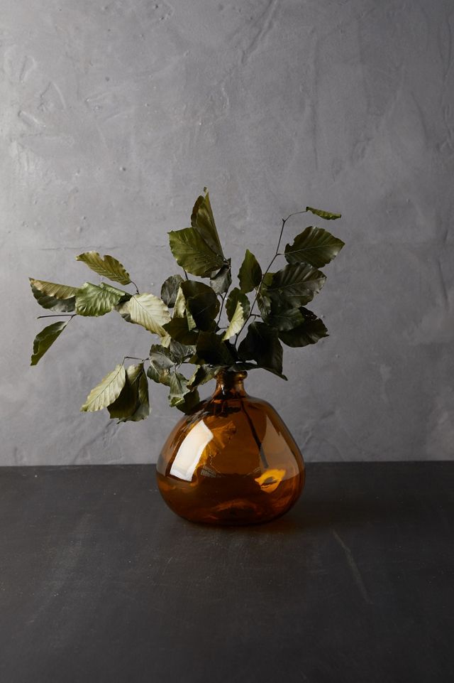 Recycled Glass Vase, Amber #5