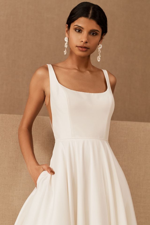 Jenny by Jenny Yoo Lawrence Square-Neck Open-Back Taffeta Wedding Gown #2