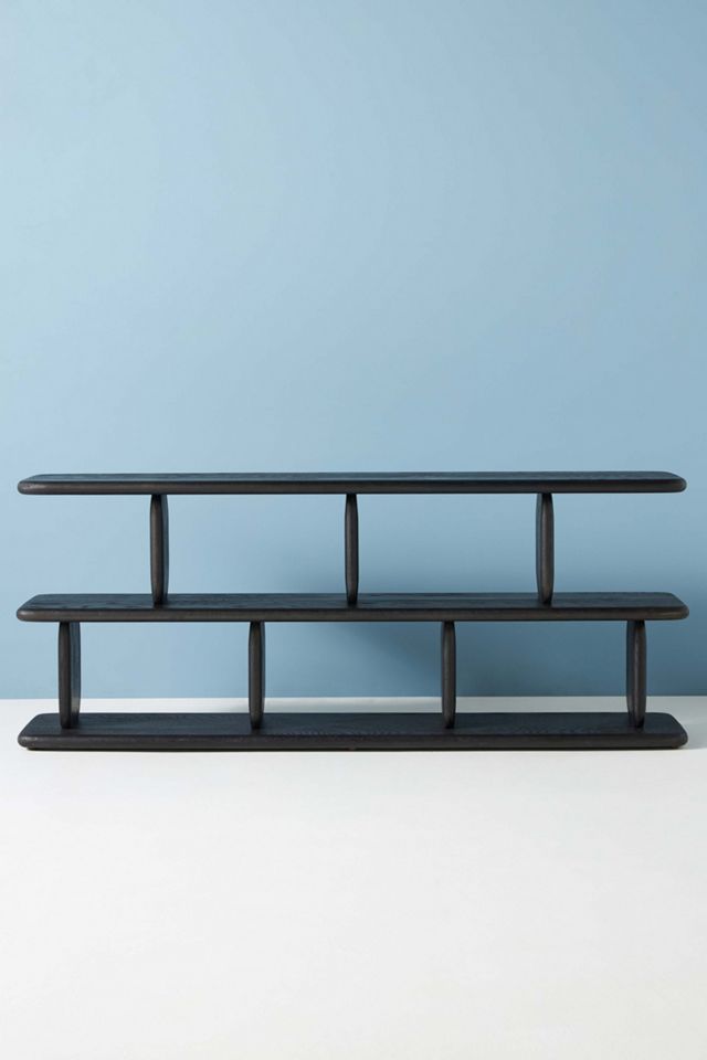 Kalle Sculptural Oak Two-Tier Bookshelf #1