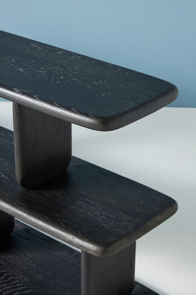 Kalle Sculptural Oak Two-Tier Bookshelf #3