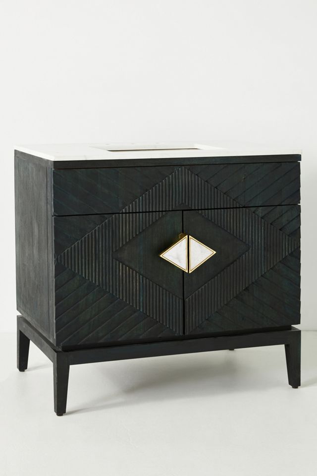 Handcarved Samuel Single Bathroom Vanity #2