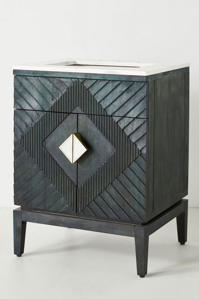 Handcarved Samuel Powder Bathroom Vanity #1