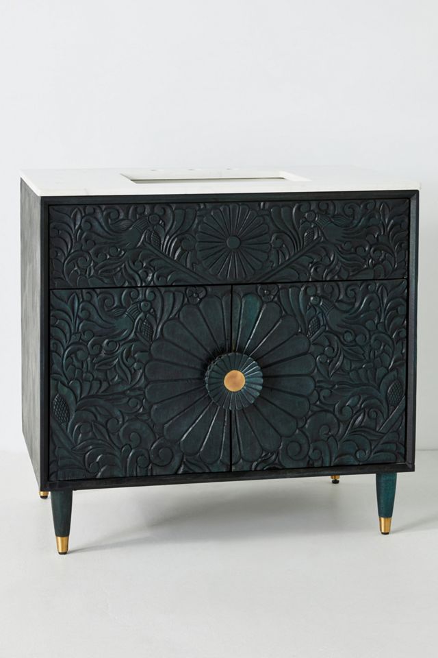 Handcarved Gulliver Single Bathroom Vanity #2