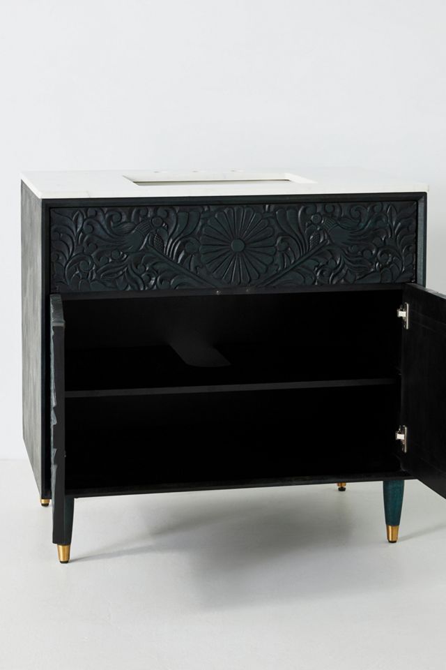 Handcarved Gulliver Single Bathroom Vanity #4