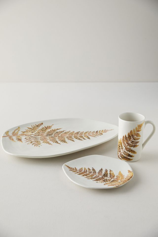 Ceramic Fern Serving Platter #1
