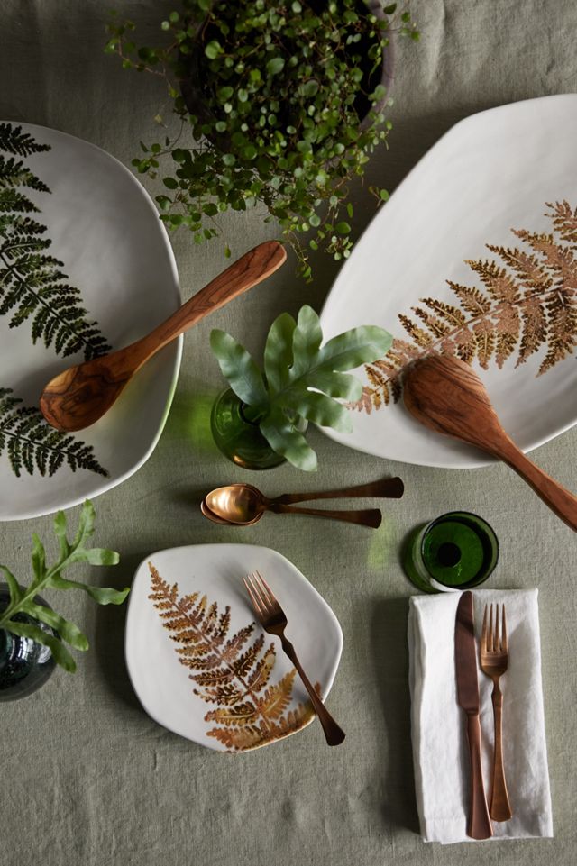 Ceramic Fern Serving Platter #2