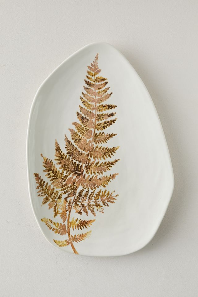 Ceramic Fern Serving Platter