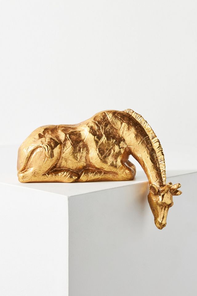 Gold Giraffe Decorative Object #1