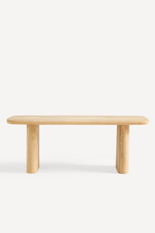 Kalle Sculptural Oak Dining Bench #2