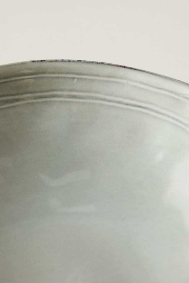 Washed Gray Ceramic Serving Bowl #2