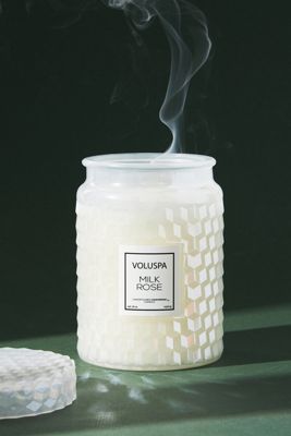Voluspa Roses Embossed Jar Candle