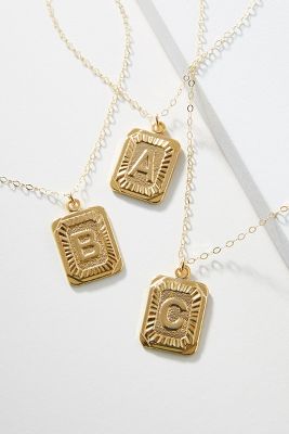 Whim Monogram Pendant Necklace Anthropologie