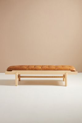 Anderson Leather-Upholstered Bench