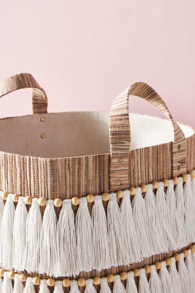 Wylma Fringed Basket #1