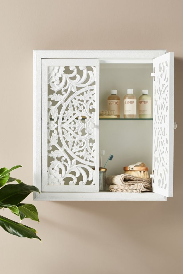 filigree bathroom shelf