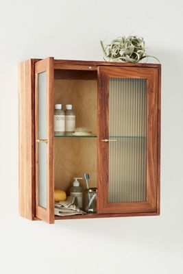 Ryan Ribbed Glass Double Bath Cabinet