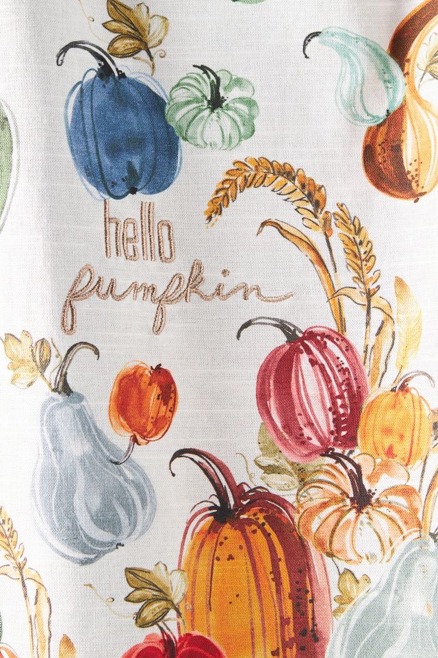 Dish Towel Set Watercolor Stripes Hello Pumpkin Fall - Temu