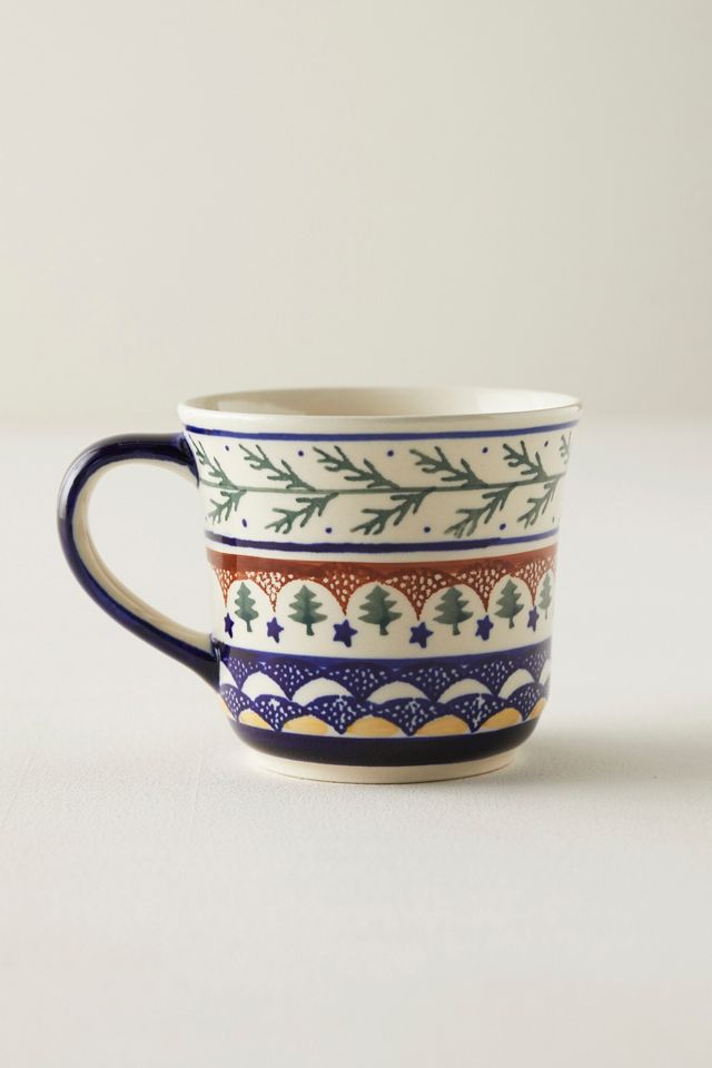 Pottery Coffee Mugs, Evergreen Mug