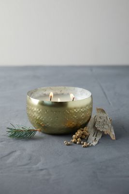 Illume Iced Metal Candle, Winter White